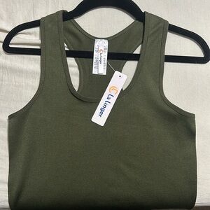 La Linger Womens Racerback Ribbed Seamless Stretchy Tank Top